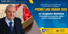 Al professor Augusto Barbera il Premio Einaudi 2026