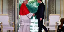 Papa Leone all&rsquo;Eliseo: &ldquo;L&rsquo;atomica non &egrave; garanzia di sicurezza&rdquo;. Nel mirino maternit&agrave; surrogata, commercio degli organi e&ldquo;morte programmata&rdquo;