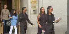 Usa, i figli di P.Diddy lasciano il tribunale di Manhattan