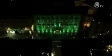 Facciata Palazzo Madama si colora di verde per Giornata Nazionale SLA