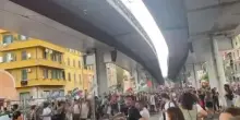 Sciopero per Gaza, il corteo a Roma sotto la tangenziale est