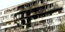 A Kiev i palazzi devastati dai bombardamenti russi
