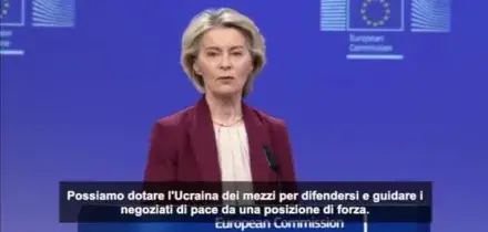 Von der Leyen: piano per mettere l’Ucraina in “posizione di forza”