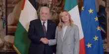 Meloni accoglie Abu Mazen a Palazzo Chigi, poi insieme ad Atreju