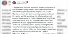 Molti a piangere il regista Rob Reiner sui social, Trump lo irride