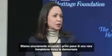 Machado: in Venezuela &ldquo;una vera transizione verso la democrazia&rdquo;