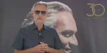 Andrea Bocelli alla cerimonia di apertura delle Olimpiadi invernali