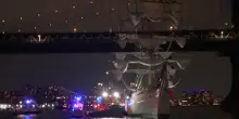 L'urto del veliero della Marina Messicana contro il ponte di Brooklyn - il video