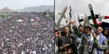 In migliaia in piazza in Yemen in solidarietà con Gaza e contro Israele