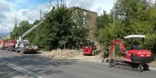 Terremoto Campi Flegrei, edificio parzialmente crollato a Pozzuoli
