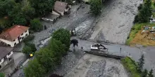 Alluvione a Bardonecchia, esonda il Frejus: le prime immagini dal drone