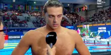 Mondiali nuoto, Thomas Ceccon nel post gara in zona mista