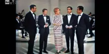 Pippo Baudo, Mike Bongiorno, Corrado ed Enzo Tortora insieme a 'Sabato sera' 1967 ricolorati dall'IA