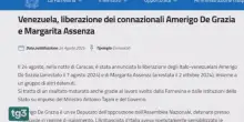 Caracas libera due italo-venezuelani. Farnesina: "Impegnati per Alberto Trentini"