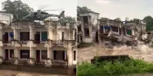 India, elicottero salva le persone bloccate sul tetto: poco dopo l’edificio crolla nel fiume