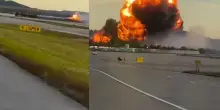 Il decollo, una fiamma sulla coda, poi la deflagrazione in volo e l'inferno di fuoco a Louisville