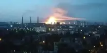 Colpita la centrale termoelettrica di Darnytsia a Kiev, video dell'esplosione