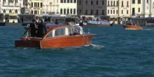 Venezia, il delfino nuota nel bacino di San Marco tra il continuo via vai delle barche
