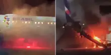 Brasile, in fiamme la rampa dei bagagli: incendio sulla pista dell'aeroporto di San Paolo