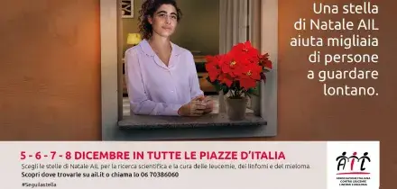 Lotta alle leucemie, linfomi e mieloma: tornano nelle piazze le Stelle di Natale Ail