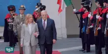 La premier Meloni e il presidente dell'Autorità palestinese Abu Mazen ad Atreju