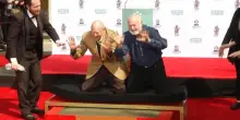 Rob Reiner con il padre Carl ricevono la stella di Hollywood sulla Walk of Fame