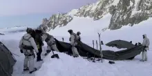 Gli alpini sul Monte Bianco per la sperimentazione in ambienti estremi