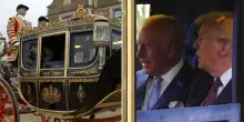 Re Carlo e Donald Trump in carrozza nella tenuta di Windsor. Video