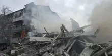 Immagini del bombardamento di Kharkiv del 1 gennaio 2026