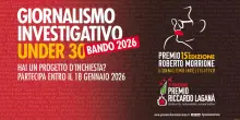 Premio Morrione: &egrave; online il bando per giovani under-30 che vogliano realizzare un'inchiesta