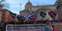 Manifestazione pro Maduro a Roma, contestazione