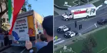 Camion travolge una manifestazione per l&rsquo;Iran a Los Angeles, arrestato il conducente