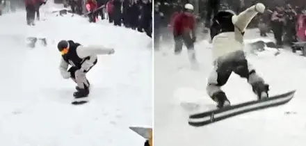 New York sotto la neve: la leggenda dello snowboard Shaun White si esibisce a Central Park