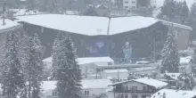 Nevicata a Cortina a pochi giorni dall'inizio delle Olimpiadi, immagini dal drone