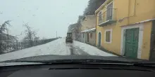 Maltempo, strade imbiancate sui monti Nebrodi: il camera-car