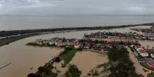 Alluvione nella sibaritide, drone in volo sui Laghi di Sibari in Calabria