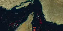 Timelapse del traffico nello Stretto di Hormuz: come &egrave; cambiato il flusso delle navi