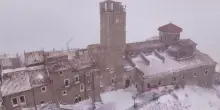 Abruzzo, Castel del Monte, la bufera non si placa: drone in volo sul paese