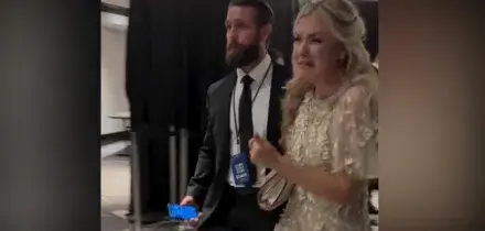 Erica Kirk in lacrime mentre dice "Voglio andarmene" scortata fuori dalla sicurezza