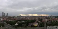 Il fronte temporalesco raggiunge Milano: le immagini dall'alto