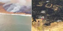 California, naufrago salvato sull&rsquo;isola in fiamme: il razzo SOS potrebbe aver innescato l&rsquo;incendio