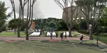 Il curling all'ombra del Colosseo