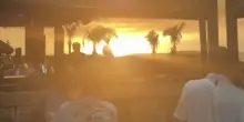 Florida, sembra un tramonto ma &egrave; l'esplosione del razzo Blue Origin