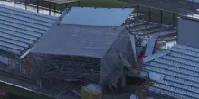 Maltempo, crolla maxischermo allo stadio di Monza