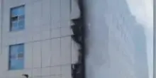 Le immagini dell'incendio all'Ospedale del Mare nel video della TGR Campania