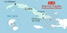 Terremoto di magnitudo 6.1 a Cuba, scossi edifici all'Avana e in Florida