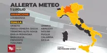 Tregua da domani per il caldo, previsti temporali, grandinate e forte vento