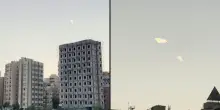 Scie di fumo sopra Kuwait City