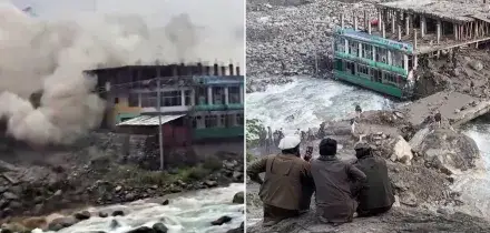 Alluvioni in Afghanistan: un fiume di acqua e fango travolge un edificio nel Nuristan, il video