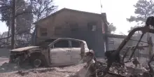 Le abitazioni distrutte dagli incendi a Navaluenga
